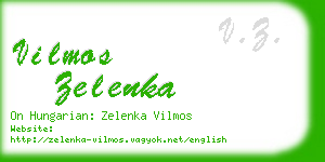 vilmos zelenka business card